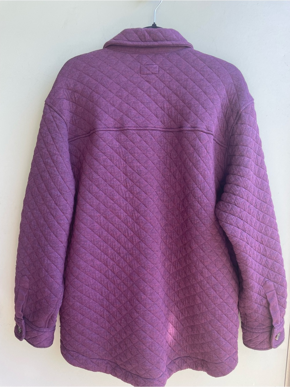 Marine Layer Corbet Quilted Shirt Jacket in Deep Plum Size Large - Picture 10 of 16